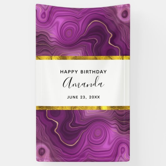 金王室の箔付き紫と金ゴールドフェイク瑪瑙 横断幕 (縦)