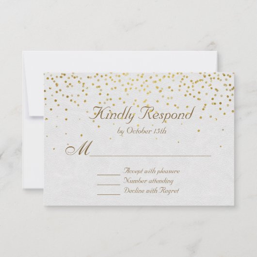 金王室の箔結婚のカスタムRSVP 出欠カード (裏面)
