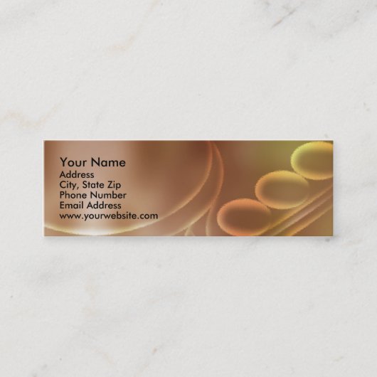 金球体のプロフィールカード スキニー名刺 (正面)