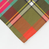 金環族のブルース古代タータンチェック格子模様 フリースブランケット (角)