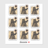 金環日食にゃんこ 2024年10月2日 シール (シート)