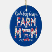 金田忙しが母の母の母の農おもしろい業をしている セラミックオーナメント (右)