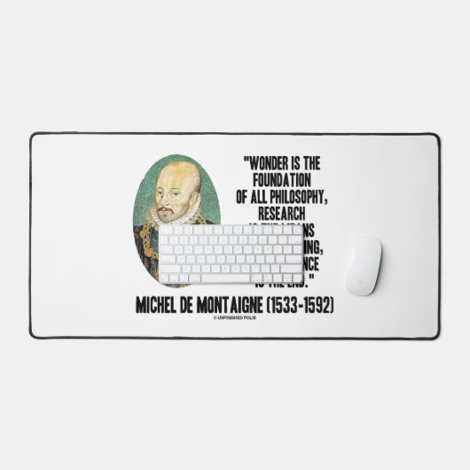 金疑問に思理哲学の礎となるものなり デスクマット (キーボード&マウス)