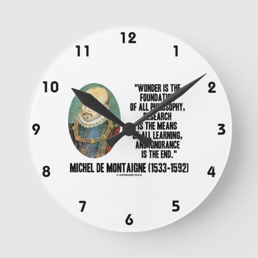 金疑問に思理哲学の礎となるものなり ラウンド壁時計 (正面)