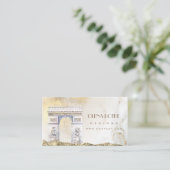 金白大理石デザイナースクライブル 名刺 (スタンド正面)