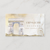 金白大理石デザイナースクライブル 名刺 (正面)