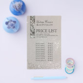 金白熱［赤熱］光を放つ属きらめく価格表フライヤー チラシ (シングル)