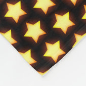 金白熱［赤熱］光を放つ星パターン フリースブランケット (角)