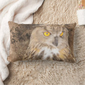 金目のワシミミズク ランバークッション (ブランケット)