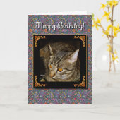 金目の誕生日 カード (黄色い花)