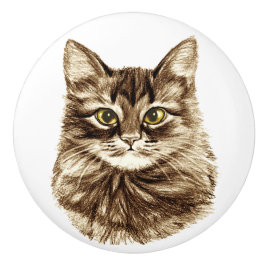 金目猫のキャビネットの食器棚の引出しはノブを引っ張ります セラミックノブ