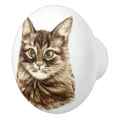 金目猫のキャビネットの食器棚の引出しはノブを引っ張ります セラミックノブ (右)