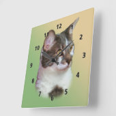 金目猫 スクエア壁時計 (傾斜)