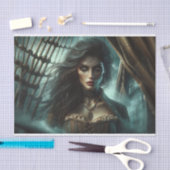 金目神秘的な海賊デコパージュ紙 薄葉紙 (クラフト)