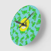 金目絵文字 ラウンド壁時計 (傾斜)