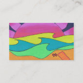 金砂の名刺のテンプレートのピンクの日没 名刺 (裏面)