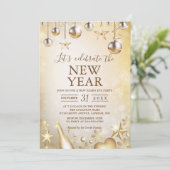 金祝オーナメント新年のパーティー 招待状 (スタンド正面)