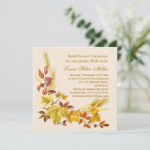 金秋の葉のブライダルシャワーの招待状 招待状 (スタンド正面)