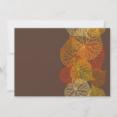 金秋の葉の退職パーティー 招待状 (裏面)