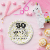 金第50記念日の氏夫人Right ペーパープレート (パーティー)