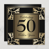 金第50記念日 招待状 (正面/裏面)