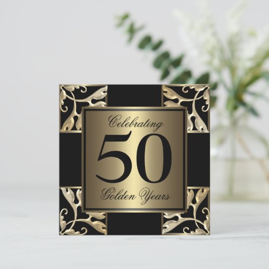 金第50記念日 招待状 (スタンド正面)