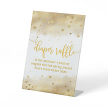 金箔おむつラッフル入り口台座サイン