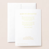 金箔お祝いライフ葬儀プログラム 箔カード (裏面封筒付き)