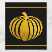 金箔かぼちゃワインボトルラベル ワインラベル (シングルラベル)