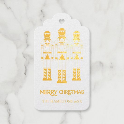 金箔くるみ割りクリスマスカード ギフトタグ (正面)