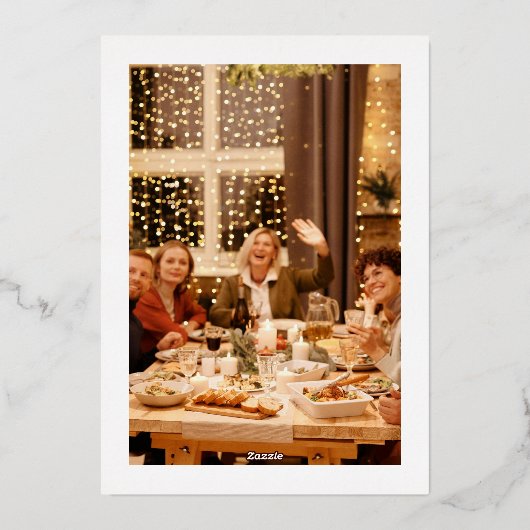 金箔くるみ割りクリスマスカード 箔招待状 (裏面)