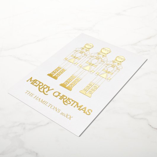 金箔くるみ割りクリスマスカード 箔招待状 (回転した状態)