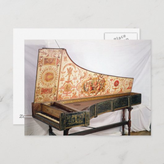 金箔とハープシ色彩の鮮やかコード ポストカード (正面/裏面)