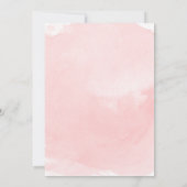 金箔とピンクの水彩誕生のお知らせ 案内状 (裏面)