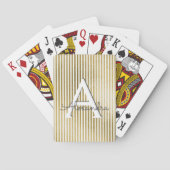 金箔とホワイトモノグラストライプのム トランプ (裏面)