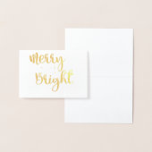 金箔と明るいメリークリスマスノテカード 箔カード (ディスプレー)