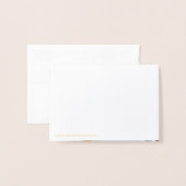 金箔と水彩植物体ありがとう 箔カード (裏面封筒付き)