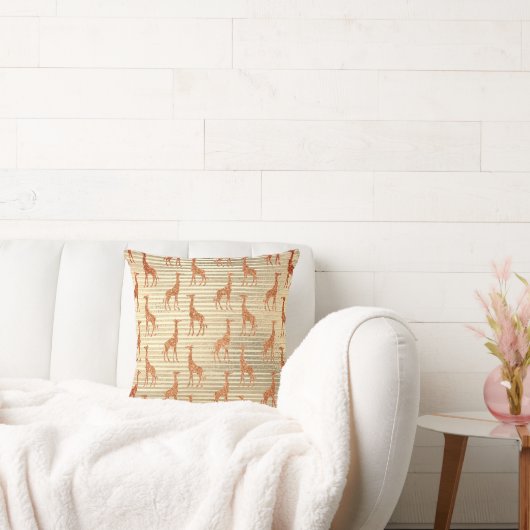 金箔に輝くキリン クッション (ソファ)