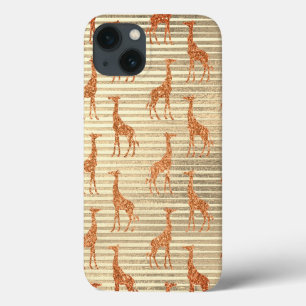 金箔に輝くキリン iPhone 13ケース
