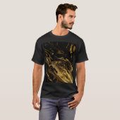 金箔のエレガンス：マーブリングの豪華な魔法 Tシャツ (正面フル)