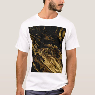 金箔のエレガンス:マーブリングの豪華な魔法 Tシャツ