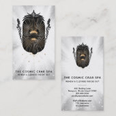 *~*金箔のカニの月人航海の魚 名刺 (正面/裏面)