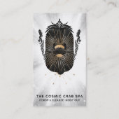 *~*金箔のカニの月人航海の魚 名刺 (正面)