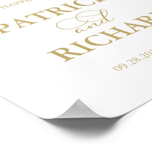 金箔のサインの後の幸せな私たちへようこそ ポスター (角)