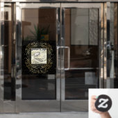 金箔のドットエレガントの外観を保存 ウィンドウサイン (オフィスドア)