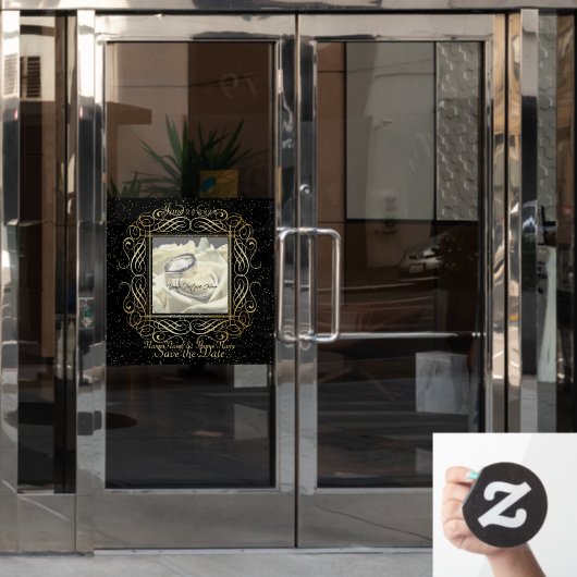 金箔のドットエレガントの外観を保存 ウィンドウサイン (オフィスドア)