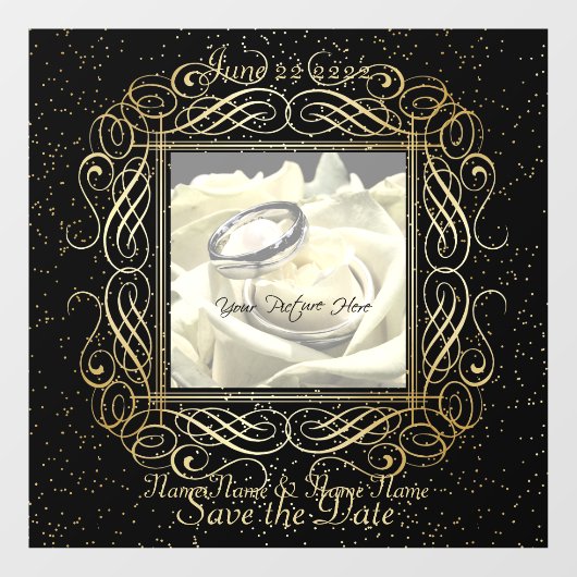 金箔のドットエレガントの外観を保存 ウィンドウサイン (シート)