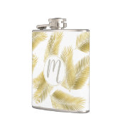 金箔のパーム葉のパターン フラスク (左)