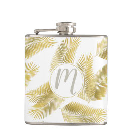 金箔のパーム葉のパターン フラスク