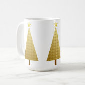 金箔のモダンクリスマスツリー コーヒーマグカップ (正面左)